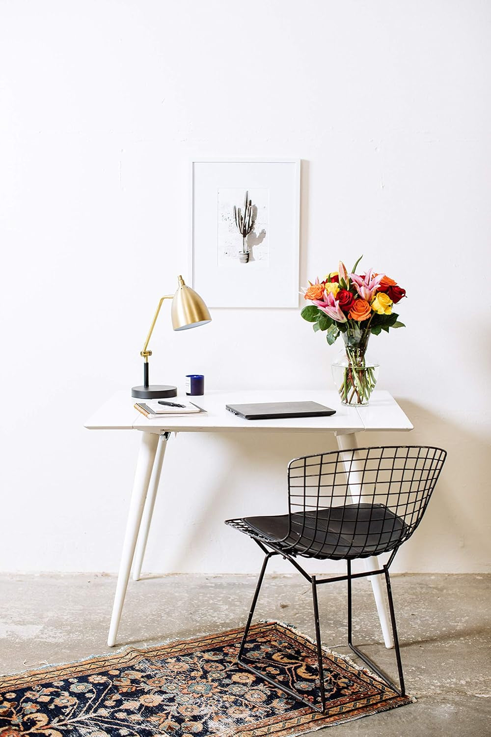 - Big Blooms Oriental Lilies & Roses (Glass Vase Included) - Fresh Flowers for Delivery - Gift for Graduation, Birthday, Anniversary, Sympathy, Get Well, Congratulations