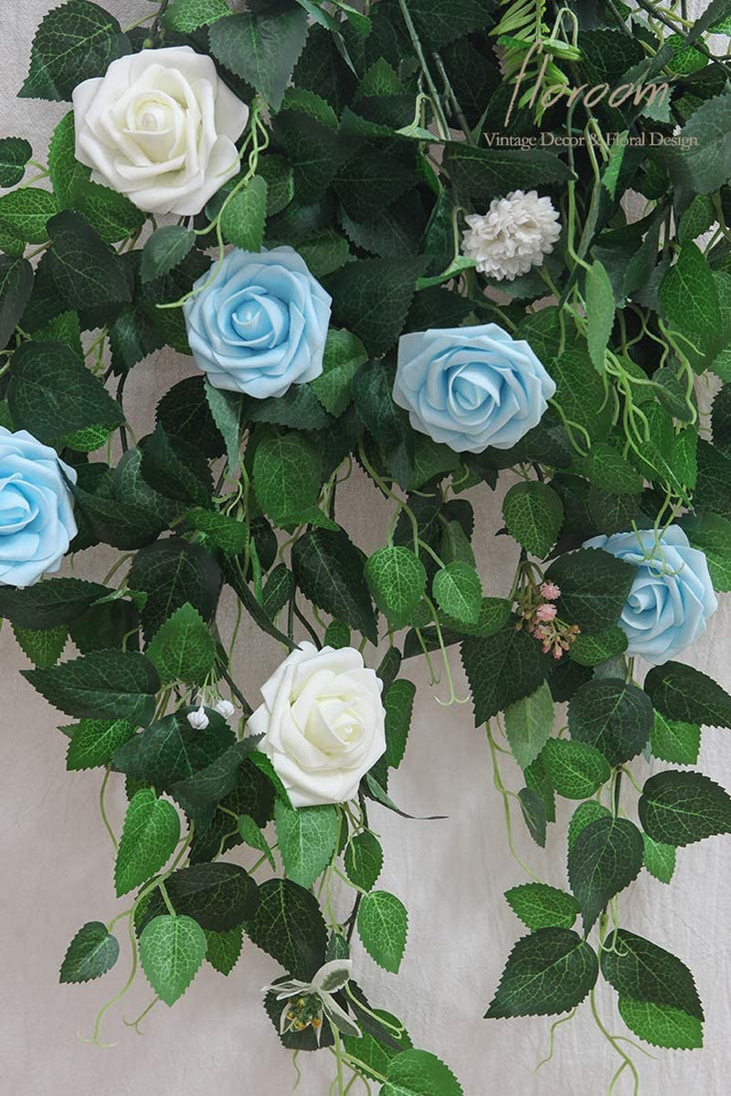 Artificial Flowers 25Pcs Real Looking Ivory Foam Fake Roses with Stems for DIY Wedding Bouquets White Bridal Shower Centerpieces Arrangements Party Tables Decorations